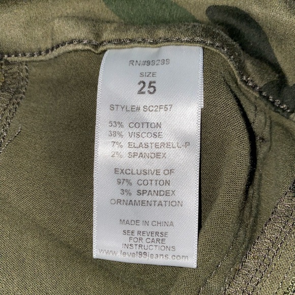 Level 99 Camo Jolie Utility Pant size 25 - Picture 3 of 9